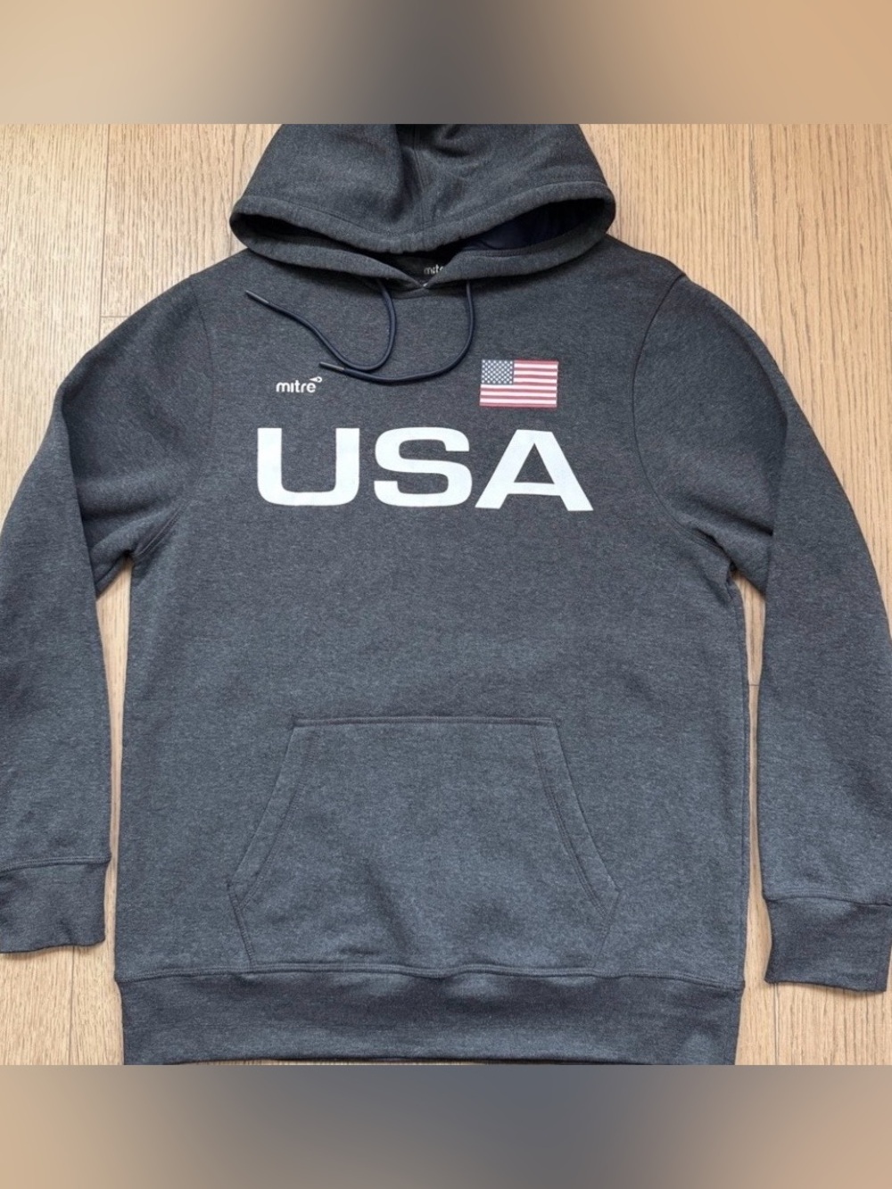 Men's USA Charcoal Fleece Hoodie NWT - Size M